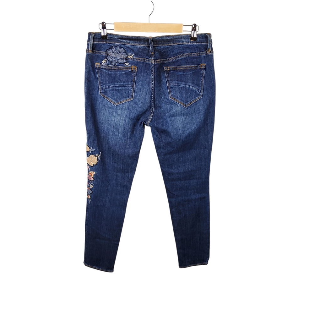 DRIFTWOOD Blue Embroidered Skinny Jeans - Picture 2 of 6